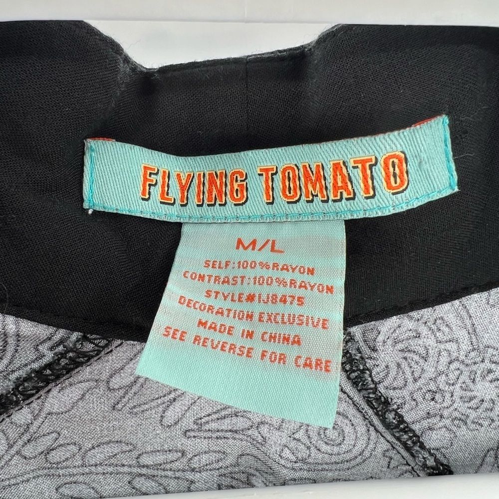 Flying Tomato embroidered open front cardigan duster M/L rayon lightweight - Picture 6 of 7